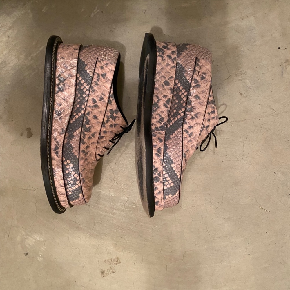 Authentic Jil Sander 40mm Platform Python & Leath… - image 2